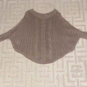 So cozy! Cable knit poncho